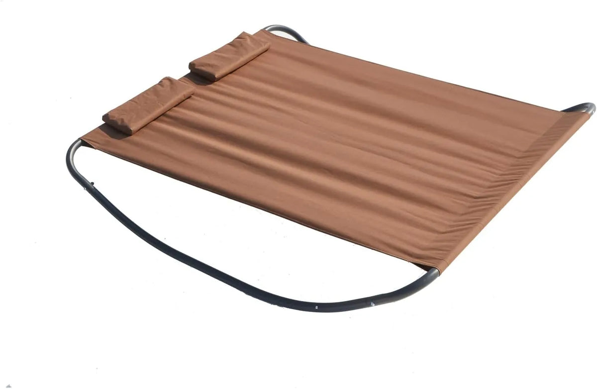 Bain de Soleil Double Moderne en Acier et Polyester Imperméable