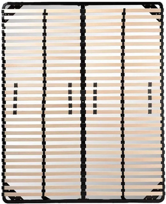 Sommier à Lattes Réglable en Fermeté 160 x 200 cm Noir