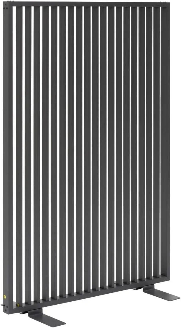 Hespéride - Paravent Extérieur Zupta Graphite 180x120 cm en Aluminium Anti-Corrosion pour Jardin et Terrasse