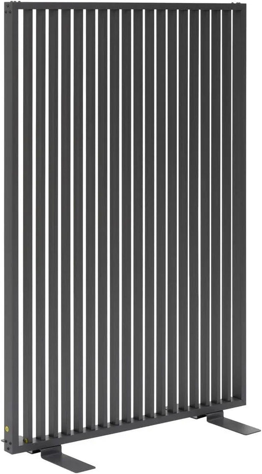 Hespéride - Paravent Extérieur Zupta Graphite 180x120 cm en Aluminium Anti-Corrosion pour Jardin et Terrasse