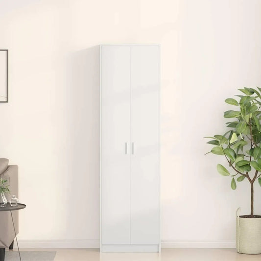 Armoire Blanche Modulable 55x25x189 cm en Bois Composite