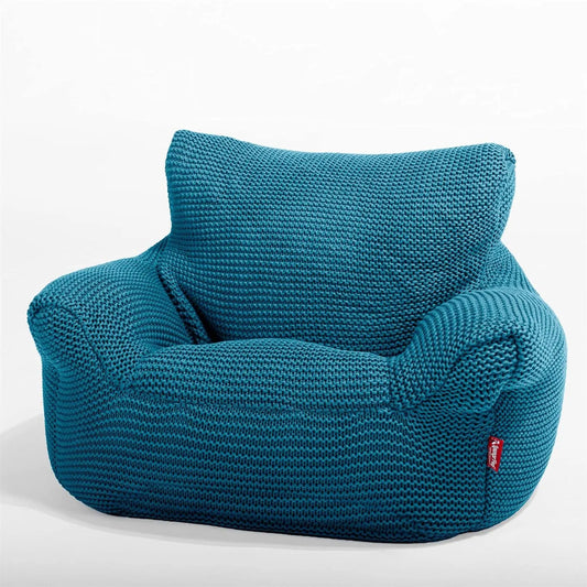 Fauteuil Lounge Pug pour Enfants - Pouf Tricoté Mer Égée