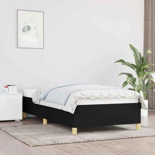 Cadre de Lit en Tissu Noir 90x190 cm Sans Matelas