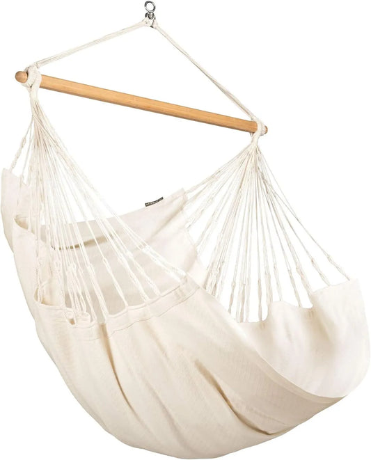Chaise-Hamac en Coton Bio avec Rotation 360°, Fabrication Colombienne - Latte Confort