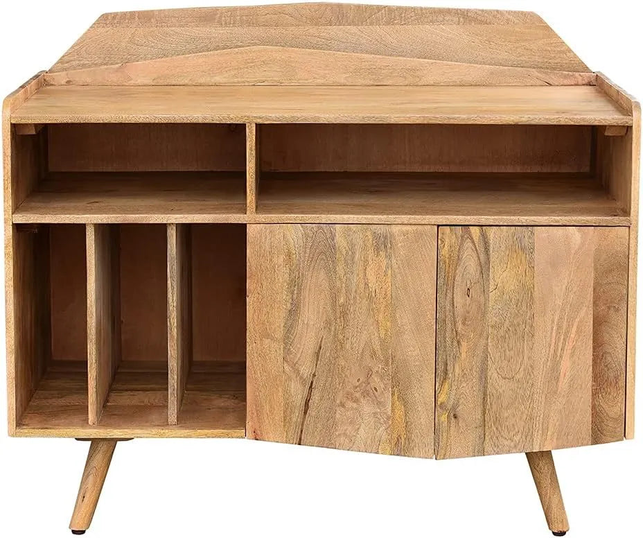 Miliboo Rangement Vinyles en Bois de Manguier Massif 105 cm MATAHARI