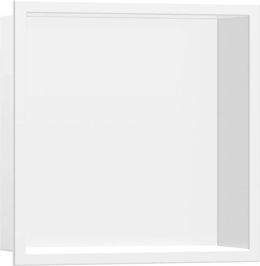 HANSGROHE XtraStoris Niche Murale 300x300x70 avec Cadre Blanc Mat Intégré