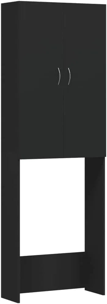 Armoire de Rangement pour Lave-Linge Noir - Pratique et Moderne