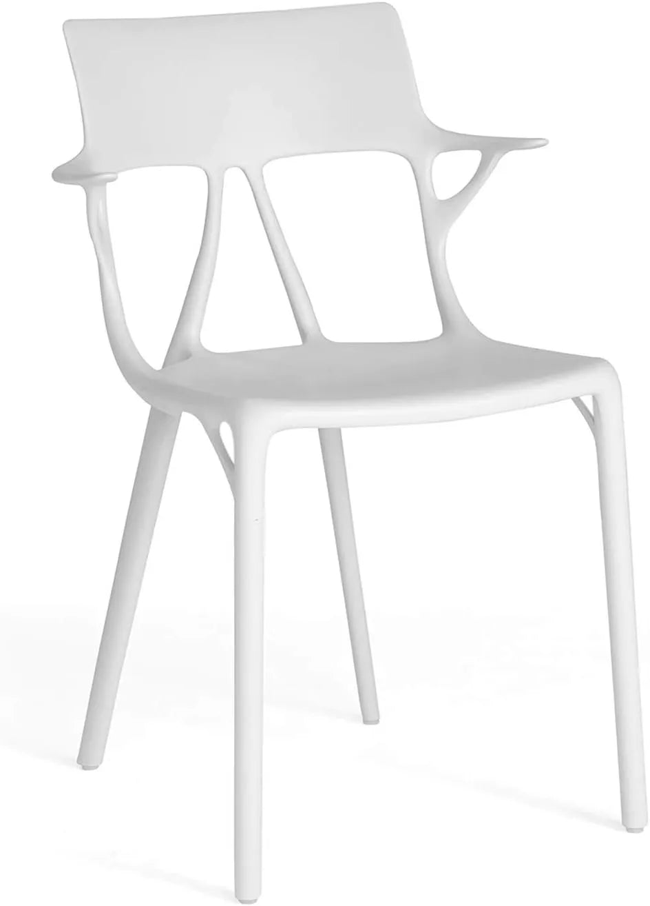Chaise Design A.I. Blanc par Kartell, Lot de 2