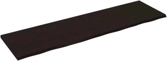 Plateau en Chêne Massif Finition Brun Foncé, Remplacement pour Tables Basses