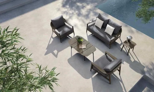 Ensemble de Jardin en Teck Massif pour 4 Personnes - Modèle Come