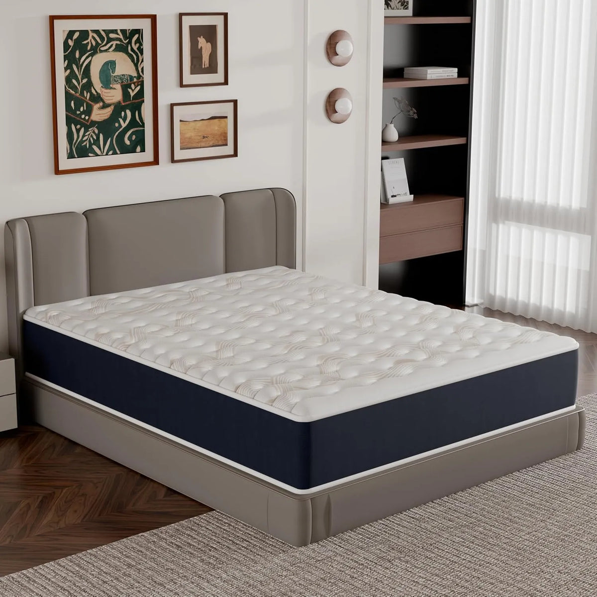 Matelas 90x200 cm, 28 cm Épaisseur, Mousse à Mémoire et Confort Optimal, 7 Zones Réversibles, Respirant