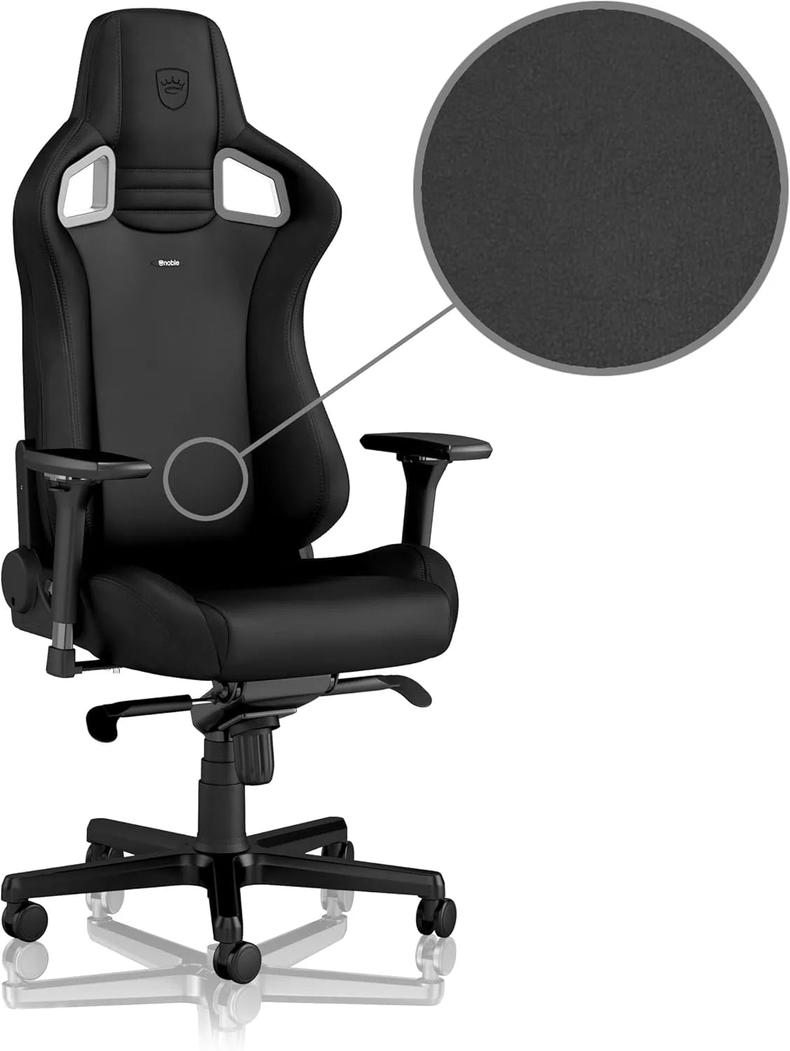 noblechairs Epic Fauteuil de Jeu - Siège de Bureau en Similicuir PU - Édition Noire