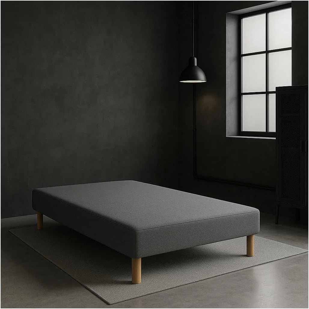Cadre de Lit Rembourré Gris 140x190 cm | Fabrication Artisanale Française