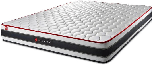 Matelas Somness Energy à Ressorts Ensachés et Mousse à Mémoire, 140x190 cm, Épaisseur 22 cm, Confort Ferme