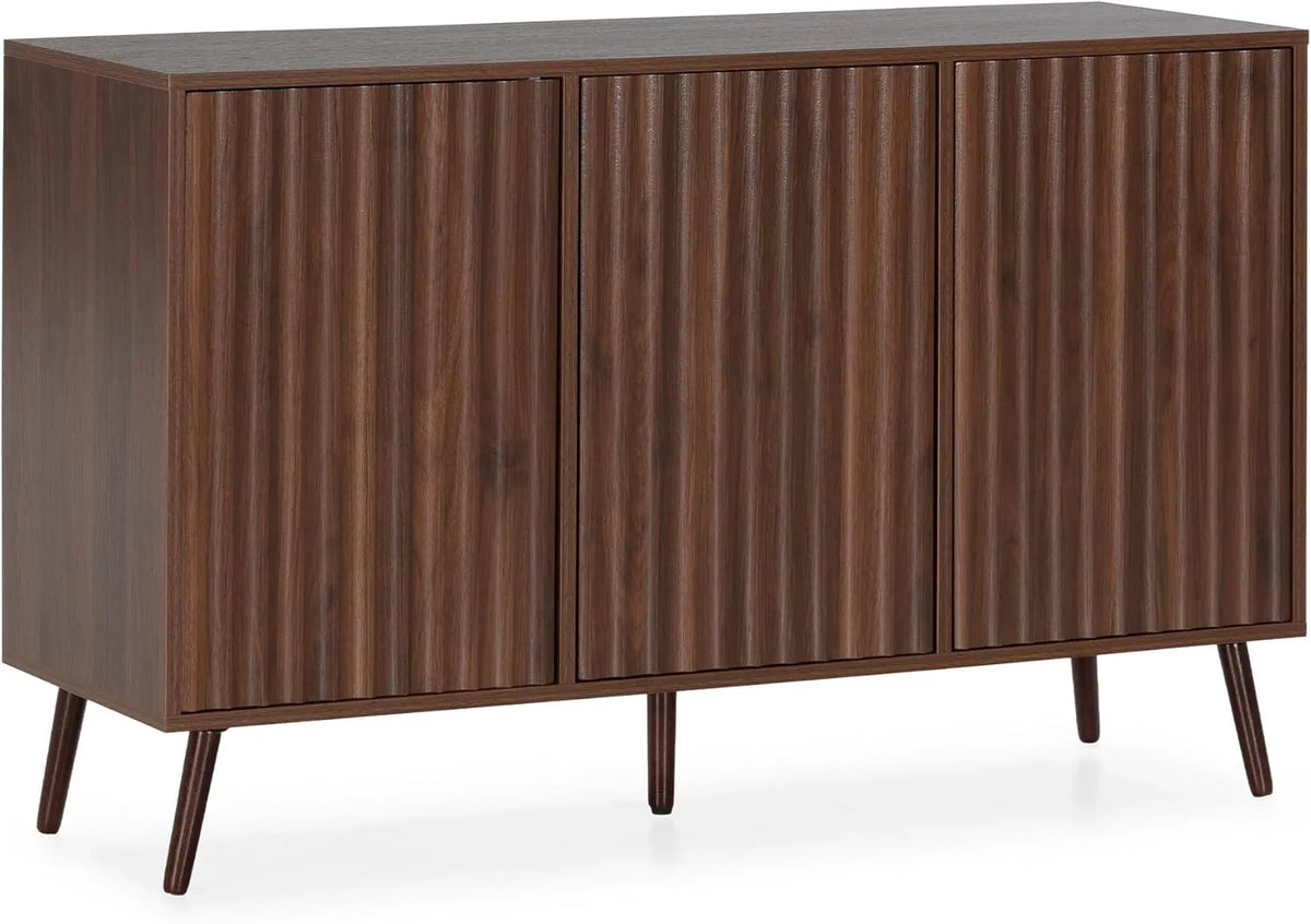 Buffet en Noyer avec 3 Portes, 120x40x80 cm