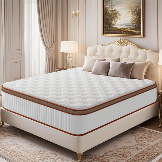Matelas Ergonomique 140x200 cm, Mousse à Mémoire, 7 Zones, H3 Soutien, 26 cm