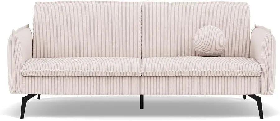 Canapé-lit Convertible 2 Places en Velours Beige - Bestmobilier Lexie