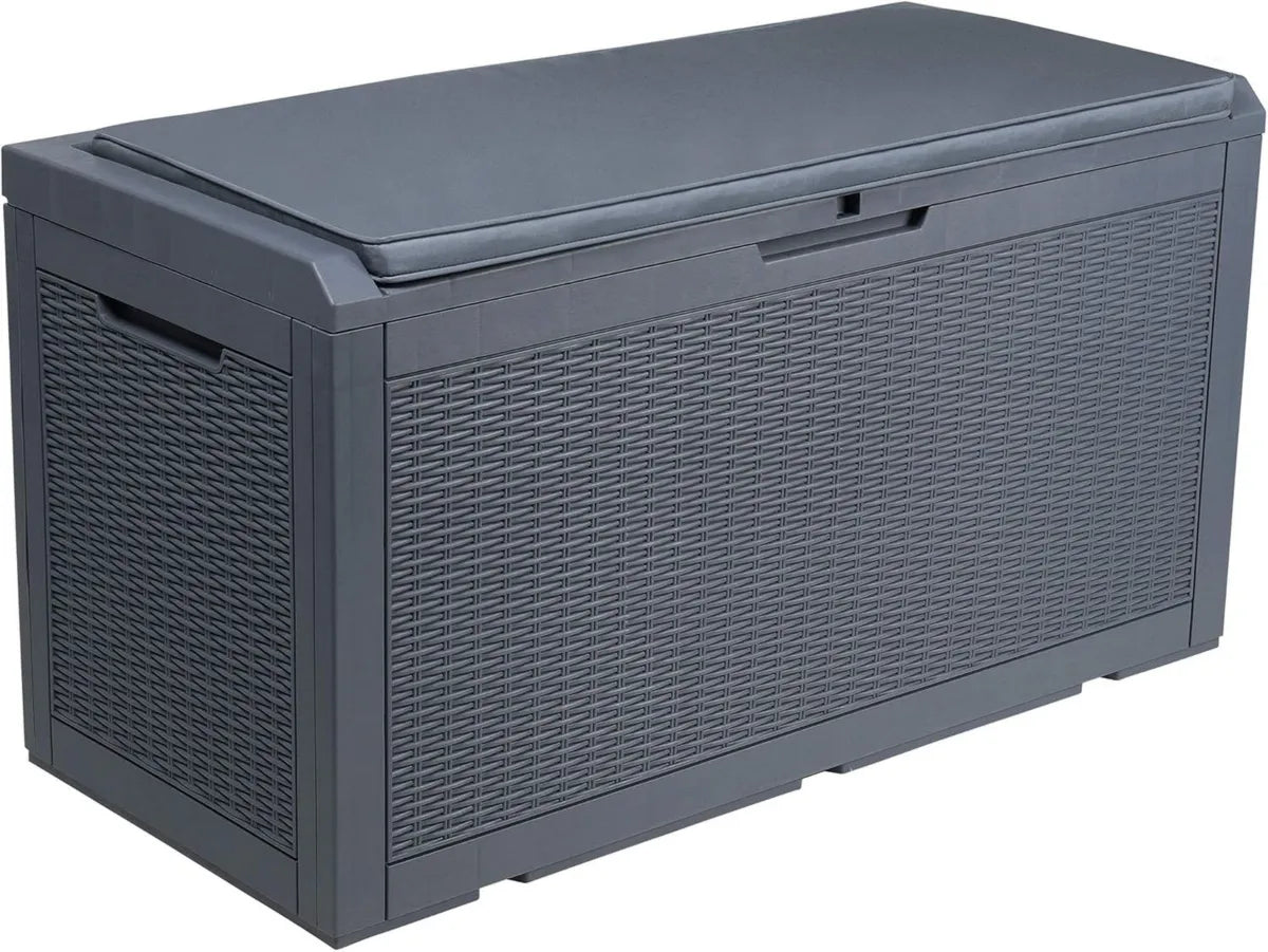 Coffre de Rangement Extérieur 380L YITAHOME en Résine, Étanche et Sécurisé pour Jardin et Piscine