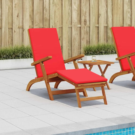 Transat modulable en bois d'acacia pour extérieur, 5 positions, compacte