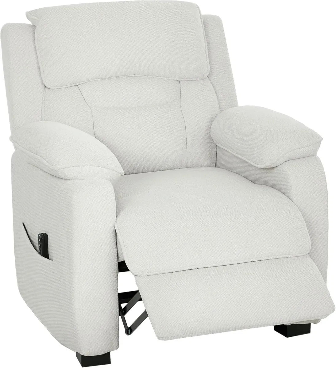 Fauteuil Relax Électrique avec Port USB et Télécommande pour Cinéma Maison - Crème