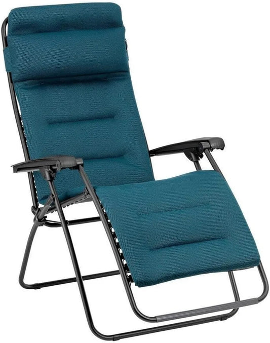 Fauteuil Relax Lafuma Zéro Gravité Matelassé - Fabrication Française, 5 Ans de Garantie - Bleu, Maintien Optimal, Confort Supérieur 3D Mesh