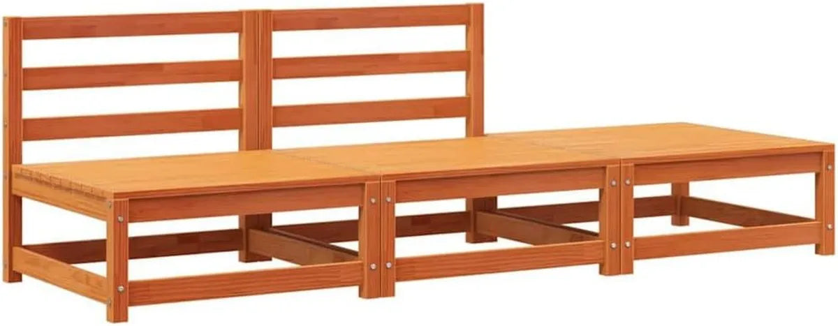 Ensemble de salon de jardin modulable en bois de pin, dossier réglable
