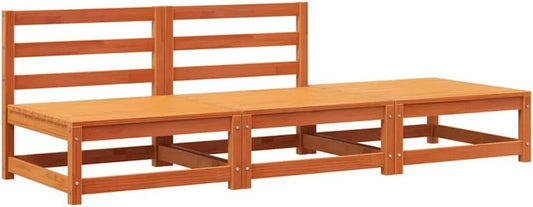Ensemble de salon de jardin modulable en bois de pin, dossier réglable