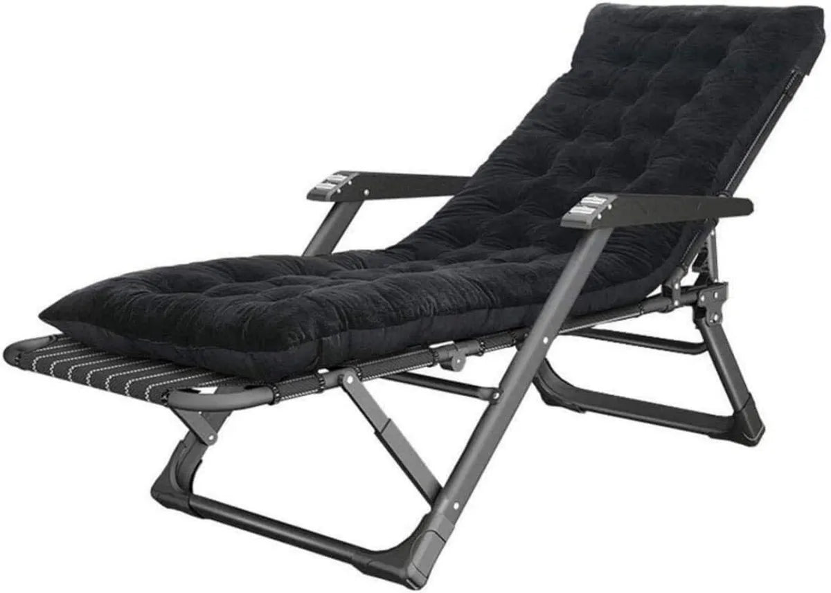 Chaise Longue Pliante de Jardin pour Camping et Loisirs avec Appui-tête Bleu Foncé