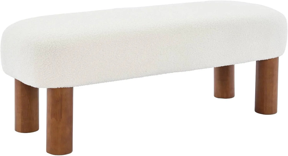 Banc et banquette d'intérieur: revêtement en tissu, en bois, revêtement bouclé