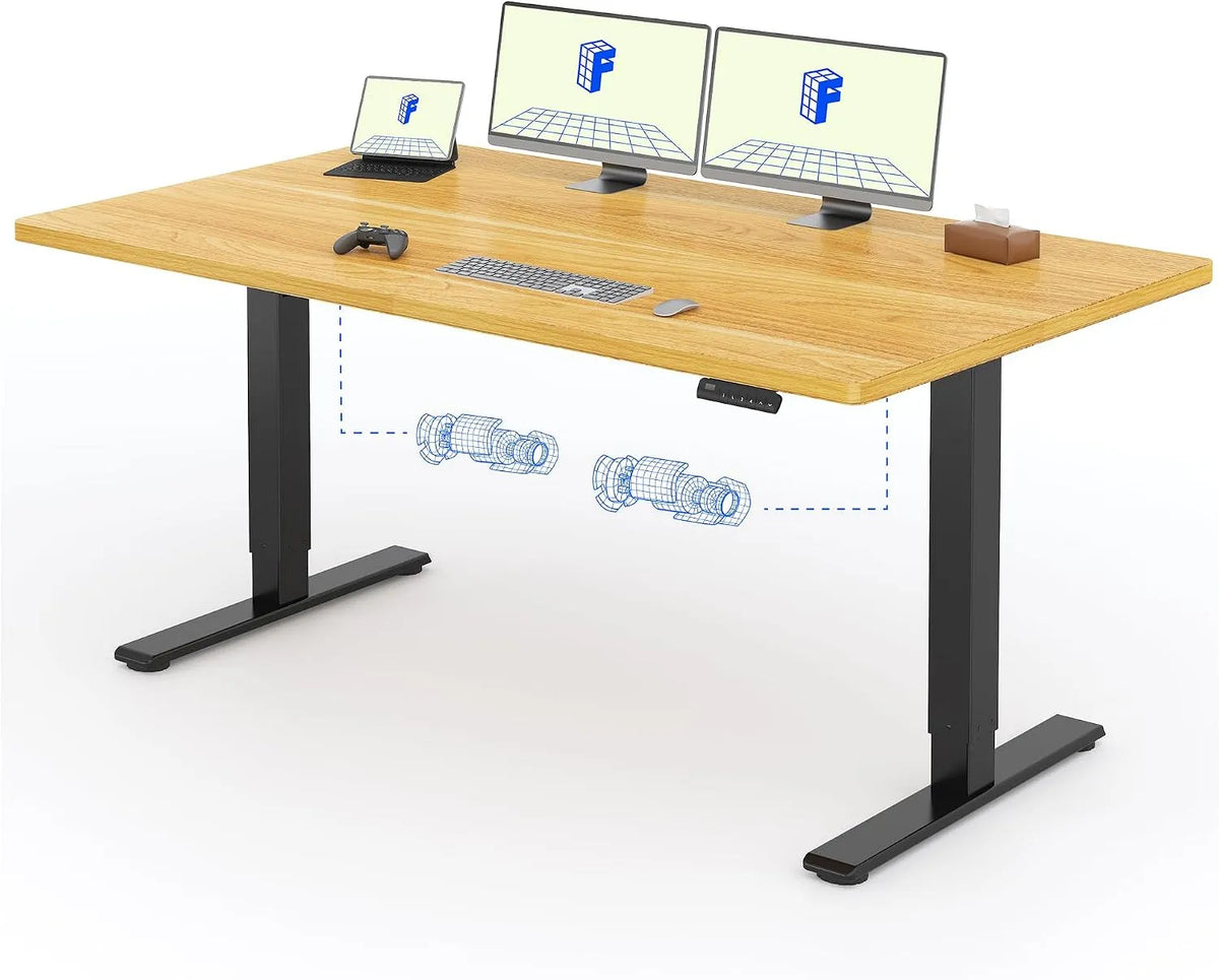 Bureau et table informatique: réglable, 180 × 80, 100kg, noir, hauteur réglable