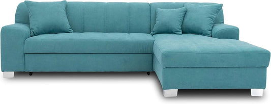 Canapé d'angle et canapé panoramique — Capri, forme en L, convertible, 239 × 152 × 75 cm, avec fonction couchage