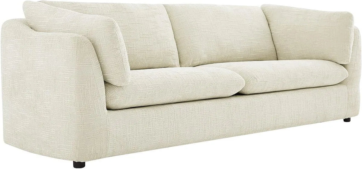 Canapé: NURABI, revêtement en tissu, 3 Places, beige