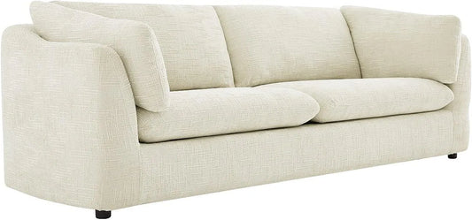 Canapé: NURABI, revêtement en tissu, 3 Places, beige
