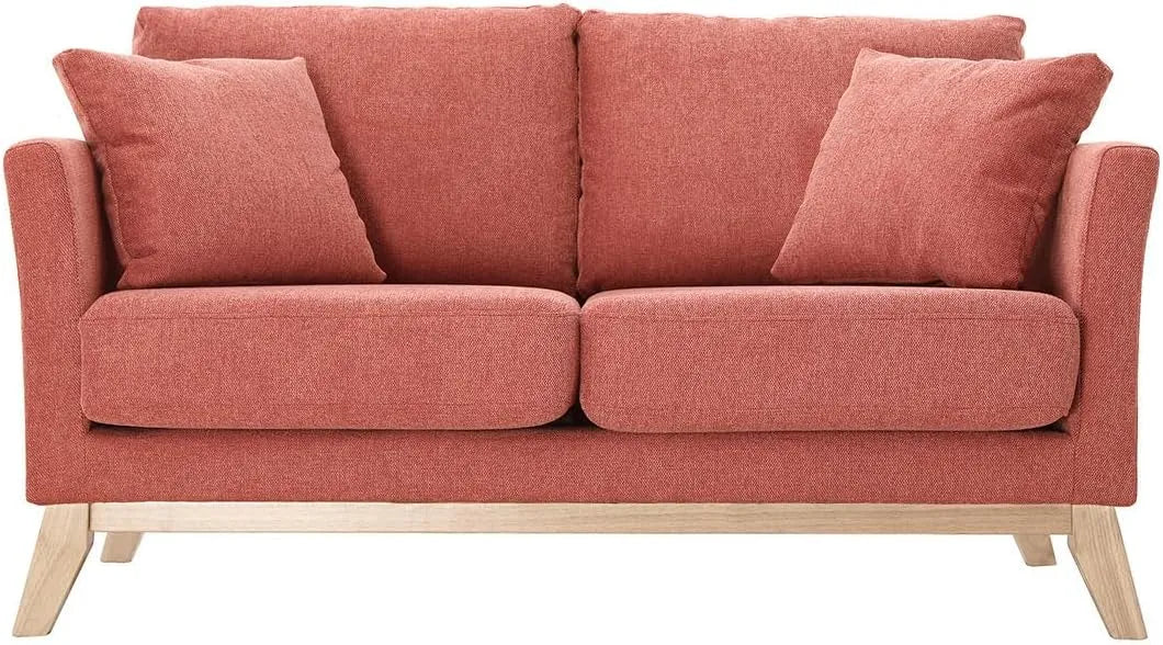 Canapé: revêtement en tissu, en bois, 2 Places, revêtement en velours