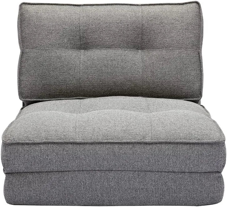 Miliboo Chauffeuse 1 Place Convertible en Tissu Gris chiné Sally: revêtement en tissu, avec chauffage