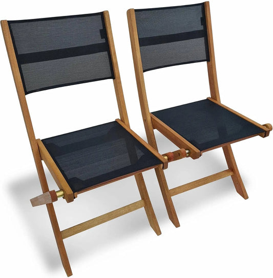 Chaises de jardin: en bois, noir