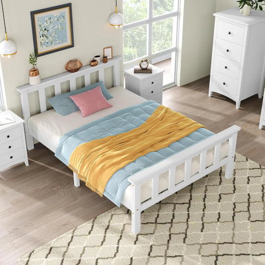 Lit 90x200 en Bois – pour enfant, 90 × 200, 90 × 200cm, blanc, en bois massif
