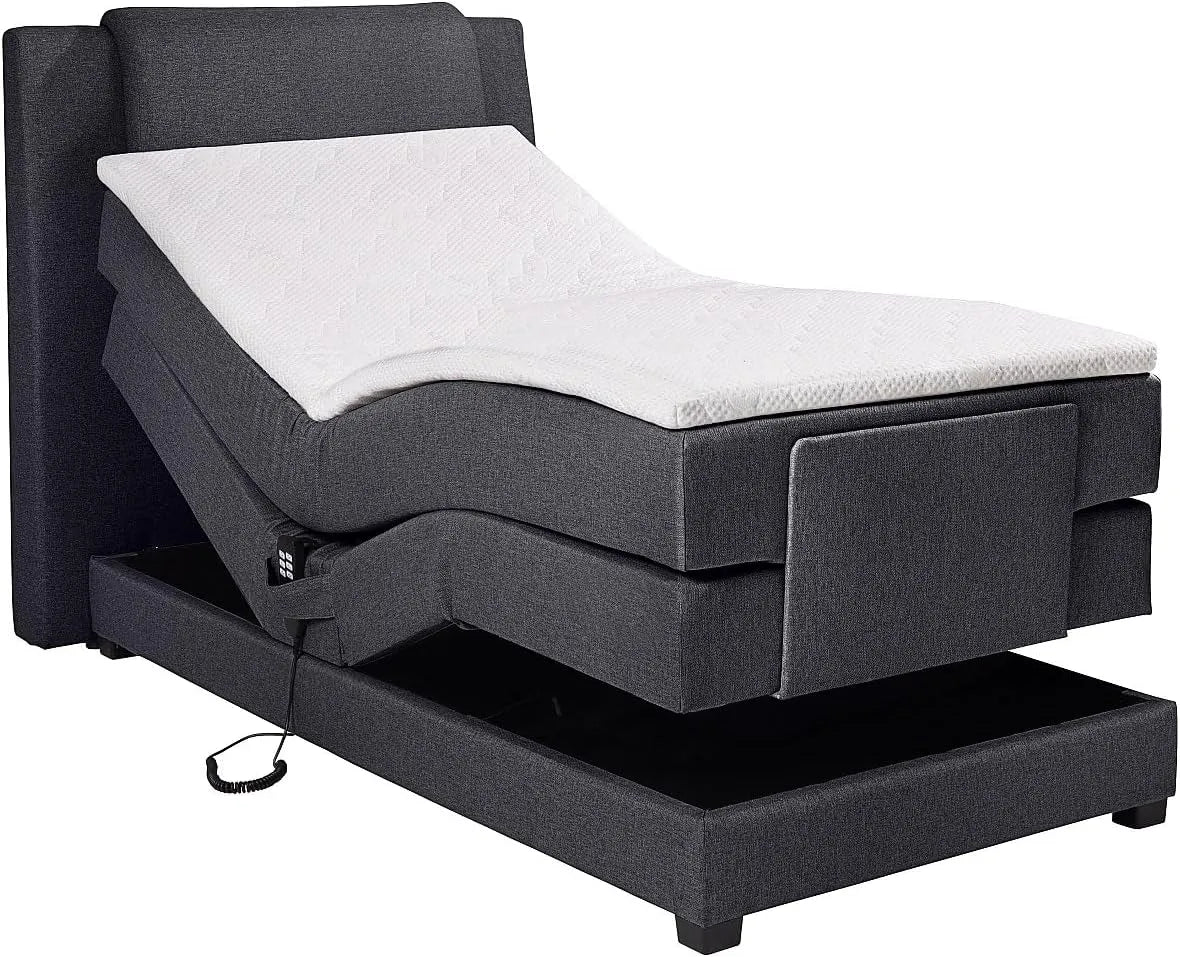 Vente-unique — revêtement en tissu, 100 × 200 cm, anthracite