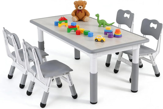 Chaise: KT-TC05, pour enfant, en plastique, réglable, gris, MAMIZO KT-TC05, hauteur réglable