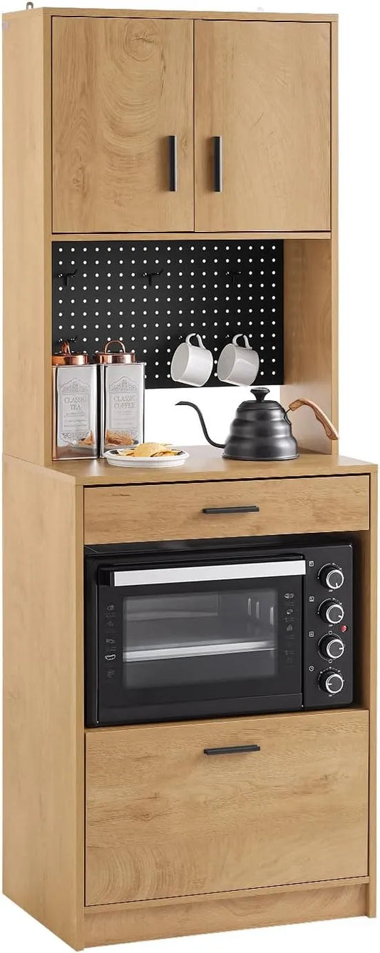 SoBuy Meuble de Rangement Cuisine Haut Buffet et meuble de rangement de Cuisine avec – FSB98-N, format compact, avec rangement, avec tiroirs