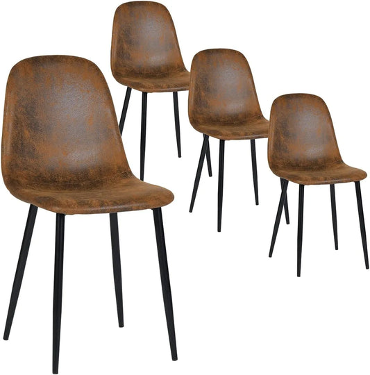 Chaise: Lot de 4, marron